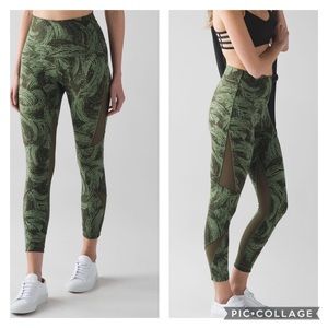Lululemon Highest Times Wavy Fatigue Green Pants